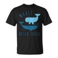 Whale Pun クジラ Hello There Hello Dort ファニークジラ Tシャツ