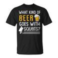 Workout Gym Meme For Beer Loversquats Joke Tシャツ