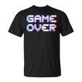 Game Over 8Bit ゲームオーバー 8ビットピクセル レトロヴィンテージビデオゲームグラフィック ゲーマー Tシャツ