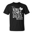 Girl Loves Diesel メカニックシャツ 面白いバレンタインデーギフト Tシャツ