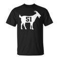 Goat 51 GOATナンバーフィフティワンヤギ Tシャツ