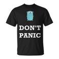 Golang Gopher プログラミング ユーモア Don't Panic Coding Developer Tシャツ