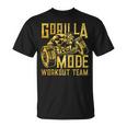 Gorilla Mode ワークアウト チーム ダンベル ビースト ジム フィットネス ゴールド Tシャツ