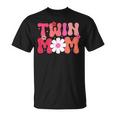 Groovy Twin Mama Mother's Day For New Mom Of Twins T-Shirt