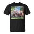 Grupo Lindos Cerditos De Lauerte Cerdos Felices Familia Camiseta unisex