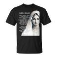 Hail Mary Blessed Mother ロザリオの祈り Tシャツ