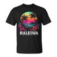 Haleiwa ハワイ ハワイアン ハイビスカス 花 サーファー お土産 Tシャツ