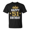 Happy 51St Birthday アイデア 51歳 男女用 Tシャツ