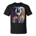 Hot Girl On 男性用 ハーフエンジェル&ハーフデーモンガール Tシャツ