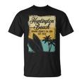 Huntington Beachurf City California アンティーク調サーフィン Tシャツ