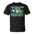 Husband And Wife Bowling Partners For Life おもしろボーリング Tシャツ