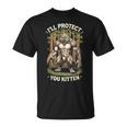 I'll Protect You Kitten Wolf Meme Joke 皮肉な女性 男性 Tシャツ