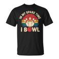 In Mypare Time I Bowl レトロ ボウリング ボウラー Tシャツ