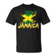 Jamaica Retro Vintage Watercolors Sport Jamaican Flag T-Shirt