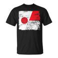Japanese Flag Indonesiaインドネシアの遺産 インドネシアのルーツ 日本の国旗 インドネシアの国旗 Tシャツ