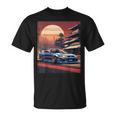 Jdm レトロ 日本自動車 レースカー 東京 スカイライン サンセット Tシャツ