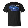 Jdm 車 R34 ベイサイド ブルー-Spec Ii Tシャツ