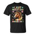 Just Really Like Horses グルーヴィーな乗馬 乗馬 Tシャツ