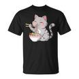 Kawaii Ramen Cat Neko Cute Anime Noodle Lover Tシャツ