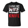 メンズ Knife Collector I Love My Wife ナイフ Tシャツ