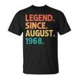 Legendince August 1968 Birthdayintage 1968 Tシャツ