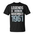 Legends Were Born In November 1961 誕生日 Tシャツ