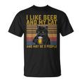 I Like Beer My Cat And Maybe 3人 猫好き ギフト Tシャツ