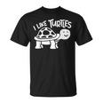 I Like Turtles かわいい 亀 愛 亀 海 動物 好き Tシャツ