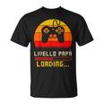 Livello Papà Loading Uomo Futuro Papà Retro Gamin G Maglietta