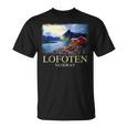 Lofoten ノルウェー キャビン ノルディック フィヨルド ベルゲン オーロラ Tシャツ