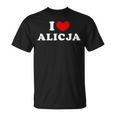 I Love Alicja 私は愛する Alicja Tシャツ