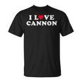 I Love Cannon マッチング ガールフレンド&ボーイフレンド キャノン名 Tシャツ
