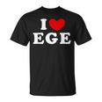 I Love Ege 私は愛する Ege Tシャツ