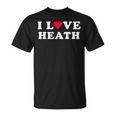 I Love Heath マッチング ガールフレンド&ボーイフレンド ヒースネーム Tシャツ