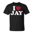 I Love Jay I Heart Jay レッドハート Tシャツ
