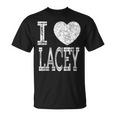 I Love Lacey バレンタイン ガールフレンド 女の子 娘 ハート 妻 Tシャツ