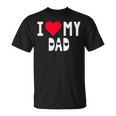 I Love My Dad シャツ I Heart Dad Love Dad Tシャツ