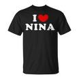 I Love Nina 私は愛する Nina Tシャツ