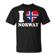 I Love Norwegian Pride ノルウェーのルーツ ノルウェー国旗 Tシャツ