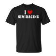 I Loveim Racing ゲームホイールレースシミュレーター シムレーサー Tシャツ