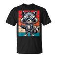 Mapache Retro Rock Música Hombres Niños Es Divertido Mapacheintage Camiseta unisex
