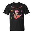 Mignon Dia De Los Muertos Guitare Mexicainequelette Enucre Pour Enfants T-Shirt