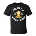 Monkey Never Cramp Eat A Banana Tシャツ