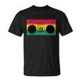Música Reggae Boombox Dub Rastafari Jamaica Camiseta unisex