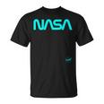 Nasaワームと記章のロゴ Tシャツ