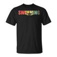Natación Nadar Deporte Retro -Intage Brazada Nadador Camiseta unisex