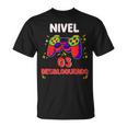 Nivel 3 Desbloqueado Gamer 3 Años Niño Nivel 3 Unlocked Camiseta unisex
