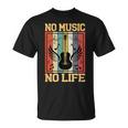 No Music No Life 音符ミュージシャン Tシャツ