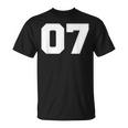 Number 07Ports Jersey Player 07 7 Fan Front Printarsity Tシャツ