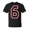Number Numero 6 6番 Tシャツ